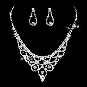 Luxury Jewelry Pearl Necklace Earing Set Crystal Zircon Wedding Bridal Jewelry Sets For Women  Bijoux Mariage Zestaw Bizuterii