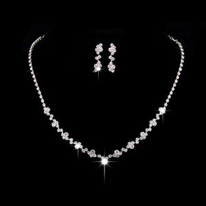 Luxury Jewelry Pearl Necklace Earing Set Crystal Zircon Wedding Bridal Jewelry Sets For Women  Bijoux Mariage Zestaw Bizuterii