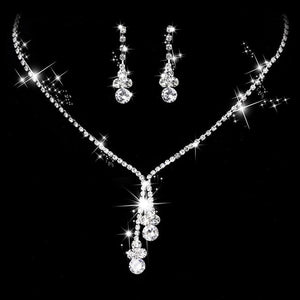 Luxury Jewelry Pearl Necklace Earing Set Crystal Zircon Wedding Bridal Jewelry Sets For Women  Bijoux Mariage Zestaw Bizuterii