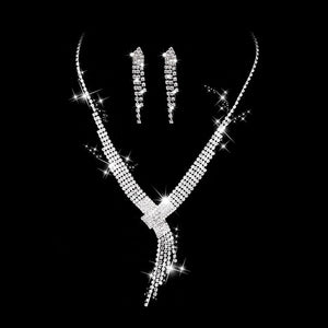 Luxury Jewelry Pearl Necklace Earing Set Crystal Zircon Wedding Bridal Jewelry Sets For Women  Bijoux Mariage Zestaw Bizuterii