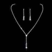 Load image into Gallery viewer, Luxury Jewelry Pearl Necklace Earing Set Crystal Zircon Wedding Bridal Jewelry Sets For Women  Bijoux Mariage Zestaw Bizuterii